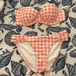 Aerie Pink Gingham Bikini